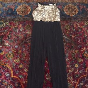 Black and gold jumpsuit